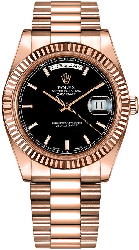 rolex oyster perpetual day date black face replica